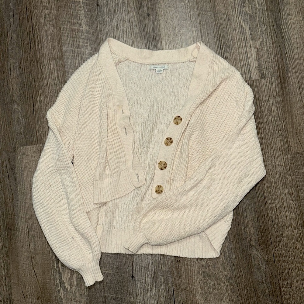American Eagle White Cardigan